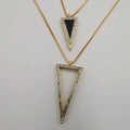 Triangle Double Layer Necklace - Golden and Silver - Offer Hunts