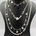Colorful Stone Danglers 4 Layer Necklace - 5 Designs - Offer Hunts