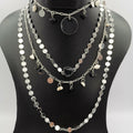 Colorful Stone Danglers 4 Layer Necklace - 5 Designs - Offer Hunts