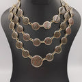 Round Dewdrop 3 Layer Necklace - Multiple Colors - Offer Hunts
