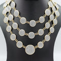 Round Dewdrop 3 Layer Necklace - Multiple Colors - Offer Hunts
