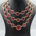 Round Dewdrop 3 Layer Necklace - Multiple Colors - Offer Hunts