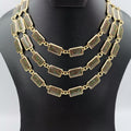 Rectangular Antique Grace 3 Layer Necklace - Multiple Colors - Offer Hunts