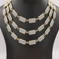 Rectangular Antique Grace 3 Layer Necklace - Multiple Colors - Offer Hunts