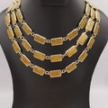 Rectangular Antique Grace 3 Layer Necklace - Multiple Colors - Offer Hunts