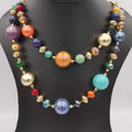 Enchanted Beads 2 Layer Golden Necklace - Multiple Colors - Offer Hunts