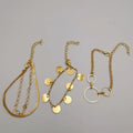 [3 Anklet Set] Round Design - Silver and Golden - Offer Hunts
