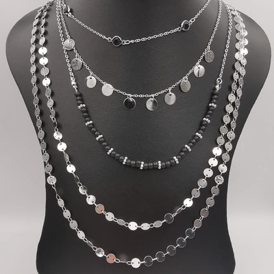 Dynasty Danglers 5 Layer Necklace - 6 Designs - Offer Hunts