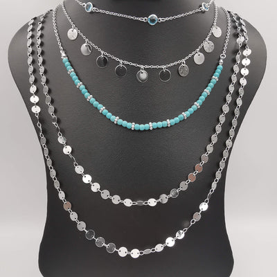 Dynasty Danglers 5 Layer Necklace - 6 Designs - Offer Hunts