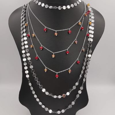 Vision Seed Danglers 6 Layer Necklace - Multiple Designs - Offer Hunts