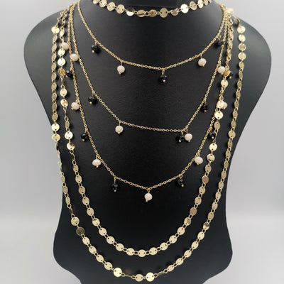 Vision Seed Danglers 6 Layer Necklace - Multiple Designs - Offer Hunts