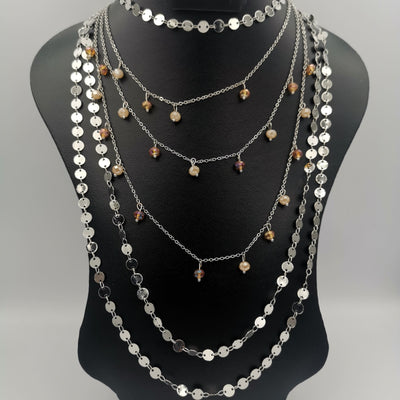 Vision Seed Danglers 6 Layer Necklace - Multiple Designs - Offer Hunts