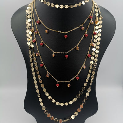 Vision Seed Danglers 6 Layer Necklace - Multiple Designs - Offer Hunts