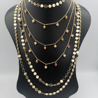 Vision Seed Danglers 6 Layer Necklace - Multiple Designs - Offer Hunts