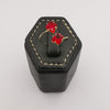 Petite Red Square Double Stone Ring - Adjustable Size - Offer Hunts