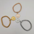 3 Bracelet Charm Set - Dotted Coin - Silver + Gold + Rose Gold - Offer Hunts
