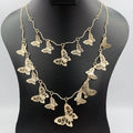 Butterfly Spirit 2 Layer Necklace - Silver and Golden - Offer Hunts