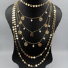 Deluxe Pearl 6 Layer Necklace - Golden and Silver - Offer Hunts