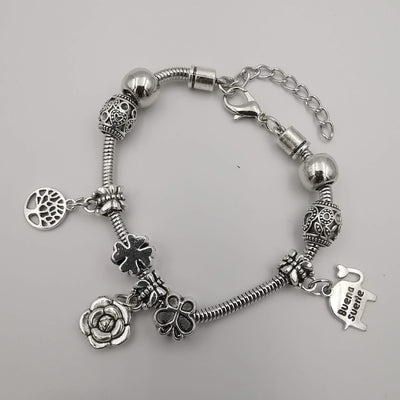 Pand0ra Clone Charm Bracelet [Tree of Life + Flower + Elephant] - Offer Hunts