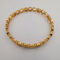 24k Gold Plated Round Design Bracelet - Offer Hunts