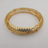 24k Gold Plated Round Design Bangle Bracelet - Offer Hunts