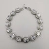 24K White Gold Plated Simulated Diamond Bracelet - Clear - Offer Hunts