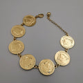 18K Gold Plated Coin Bracelet - Offer Hunts