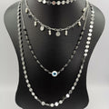 Bi-Pearl Eye Protector 4 Layer Necklace - Multiple Designs - Offer Hunts