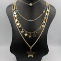 Star Evil Eye Protector 4 Layer Necklace - Golden and Silver - Offer Hunts