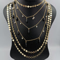 Droplet Pearl Danglers 6 Layer Necklace - Multiple Designs - Offer Hunts