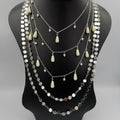 Droplet Pearl Danglers 6 Layer Necklace - Multiple Designs - Offer Hunts