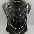 Droplet Pearl Danglers 6 Layer Necklace - Multiple Designs - Offer Hunts
