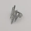 Wave Bling Simulated Diamond Ring - Golden and Silver - Offer Hunts