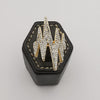 Wave Bling Simulated Diamond Ring - Golden and Silver - Offer Hunts