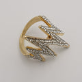 Wave Bling Simulated Diamond Ring - Golden and Silver - Offer Hunts