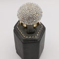Round Bling Simulated Diamond Ring - Golden and Silver - Offer Hunts