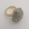 Round Bling Simulated Diamond Ring - Golden and Silver - Offer Hunts
