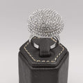 Round Bling Simulated Diamond Ring - Golden and Silver - Offer Hunts