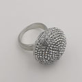 Round Bling Simulated Diamond Ring - Golden and Silver - Offer Hunts