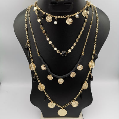 Beaded Pearl 4 Layer Necklace - Multiple Designs - Offer Hunts