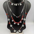 Beaded Pearl 4 Layer Necklace - Multiple Designs - Offer Hunts