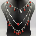 Droplet Danglers 3 Layer Necklace - Multiple Designs - Offer Hunts