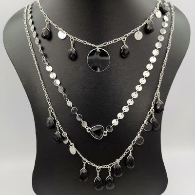 Droplet Danglers 3 Layer Necklace - Multiple Designs - Offer Hunts