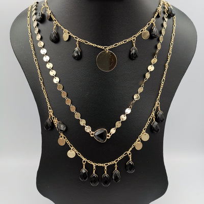 Droplet Danglers 3 Layer Necklace - Multiple Designs - Offer Hunts
