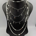 Teardrop Stone Danglers 6 Layer Necklace - Multiple Designs - Offer Hunts