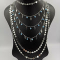 Teardrop Stone Danglers 6 Layer Necklace - Multiple Designs - Offer Hunts