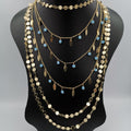 Teardrop Stone Danglers 6 Layer Necklace - Multiple Designs - Offer Hunts