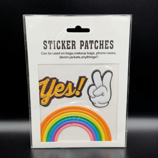 Yes Rainbow Sticker Patches (3 Stickers) DIY For Bags, Laptops, Clothing and any Material - Offer Hunts