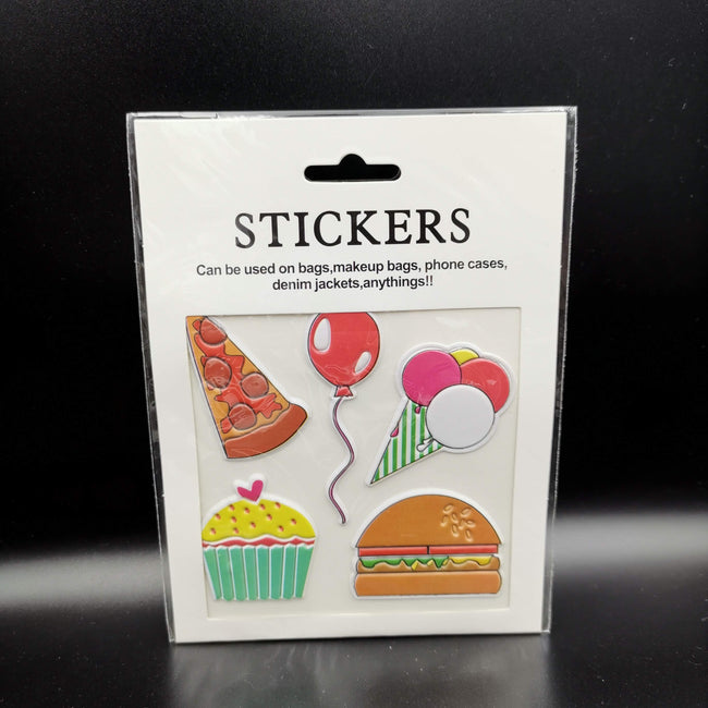 Food Junky Sticker Patches (5 Stickers) DIY For Bags, Laptops, Clothing and any Material - Offer Hunts