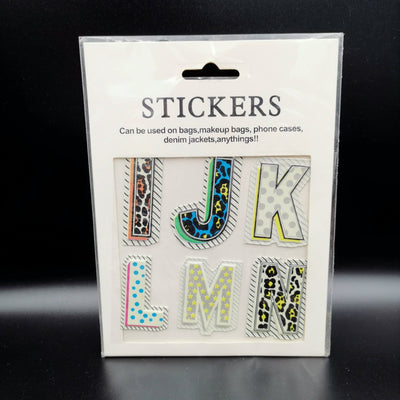 Alphabet Sticker Patches (6 Stickers) DIY For Bags, Laptops, Clothing and any Material - Offer Hunts